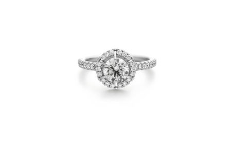 Design ring Liberté met briljant geslepen diamant.