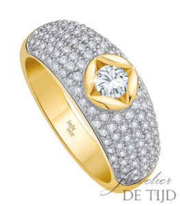 Geel gouden ring Belladiva ® met briljant