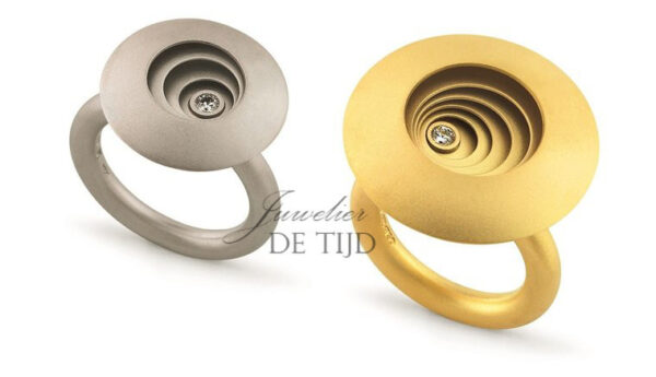 GoudenDesign ring met briljant geslepen diamant Circulus