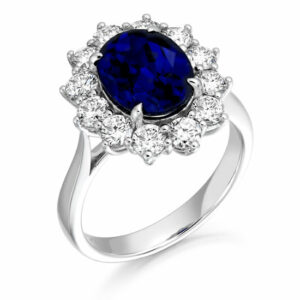 Witgouden Lady Di ring 3,50ct