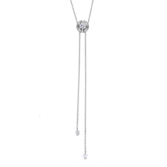 Design collier Calla met drie briljant geslepen diamanten