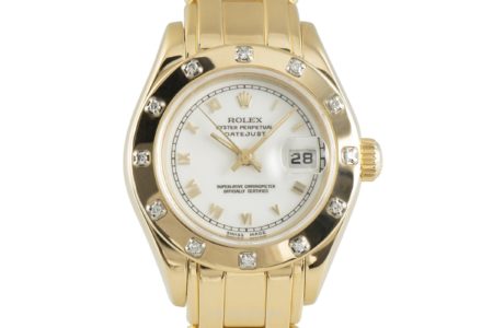 Rolex Lady Datejust Pearlmaster 750 geelgoud