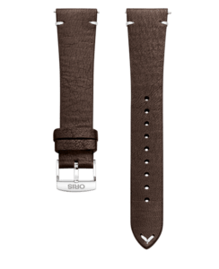 Lederen horlogeband bruin – 19 mm