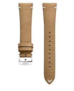 Lederen horlogeband bruin – 19 mm