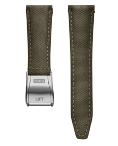 Textiel Oris horlogeband olijfgroen - 22 mm