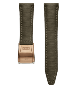 Textiel horlogeband olijfgroen – 20 mm