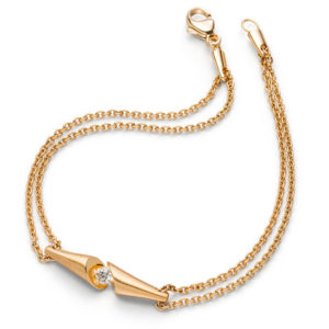 Geelgouden armband Calla 0,09ct