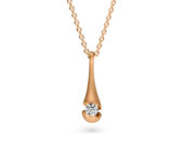 Design collier Calla met één briljant geslepen diamant