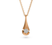 Design collier Calla met één briljant geslepen diamant