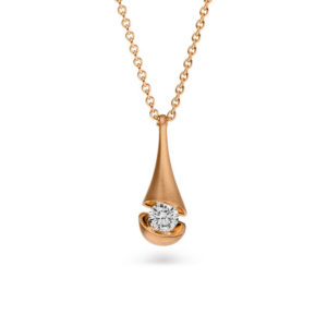 Roségouden collier Calla 0,30ct