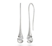 Design oorhangers Calla met één briljant geslepen diamant