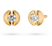Design oorstekers Calla met één briljant geslepen diamant