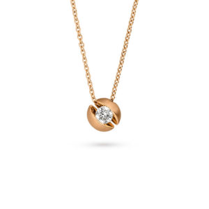 Roségouden collier Calla 0,10ct