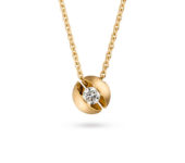 Design collier Calla met één briljant geslepen diamant