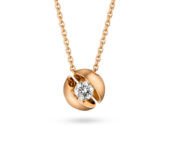 Design collier Calla met één briljant geslepen diamant