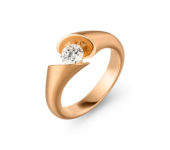 Design ring Calla met één briljant geslepen diamant