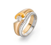 Design ring Calla solitaire-en aanschuifring