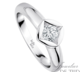 1,00ct briljant in 14 karaats gouden design solitaire ring