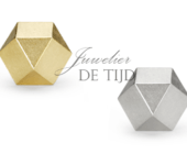 Kristallit ® design oorknoppen in 18 karaats goud of platina