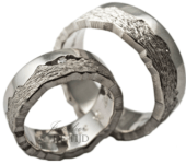 Trouwringen wit goud met briljant geslepen diamant