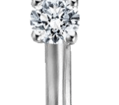 Platina of wit gouden solitaire ring met briljant geslepen diamant