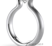 Heaven S spanring platina met 1,00ct briljant geslepen diamant