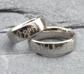 Trouwringen met gravure Elder Futhark Rune
