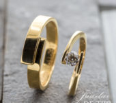 18 karaats geel gouden Trouwringen