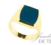 Geelgouden zegelring massief antiek model