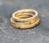 Fairtrade 14 karaats geel gouden aanschuifring Forrest & Ocean