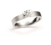 Platina ring Donna cube