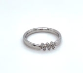 Platina fantasie- memoirering 0,12ct