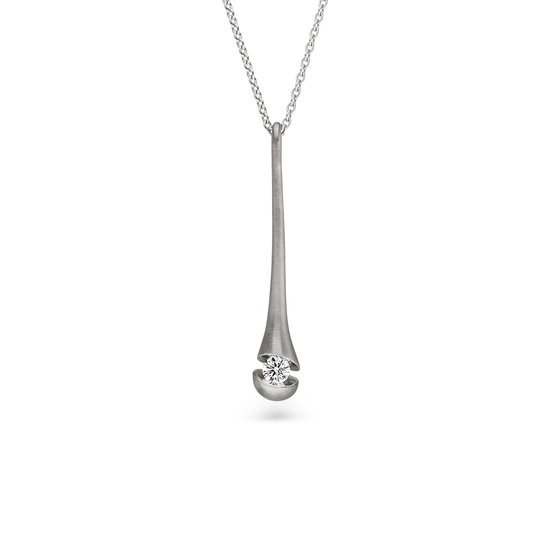 Schaffrath collier Calla met één briljant 0,40ct