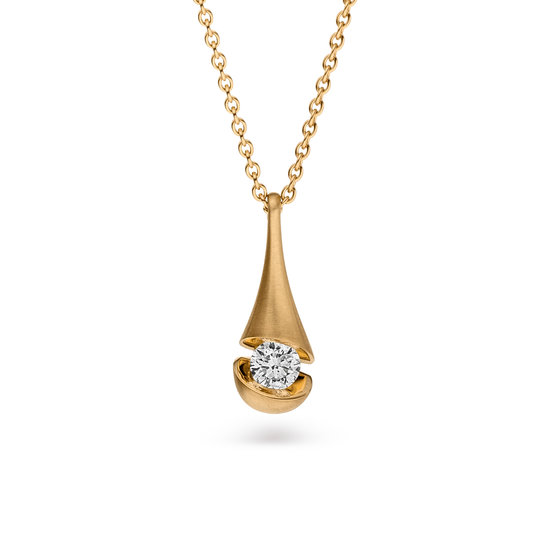 Roségouden collier Calla 0,30ct