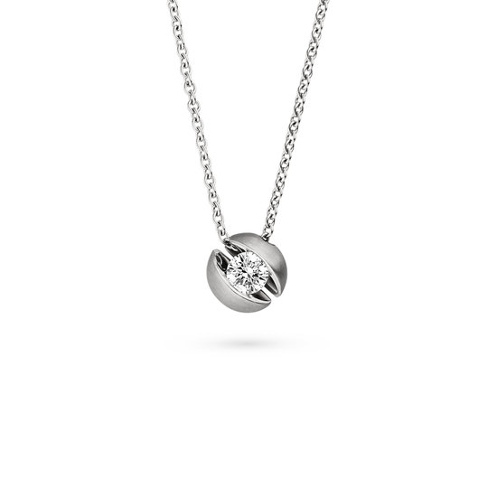 Roségouden collier Calla 0,10ct