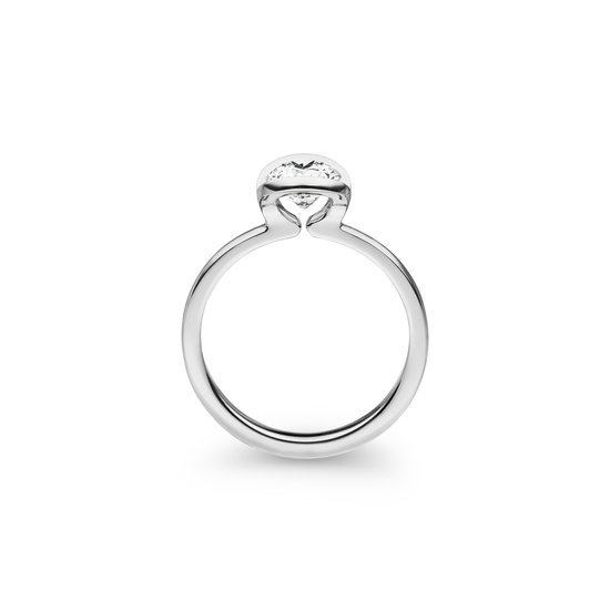 Design ring Nova met één briljant geslepen diamant