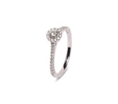 Witgouden entouragering Halo 0,15ct