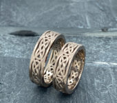 Witgouden trouwringen Lovers knot