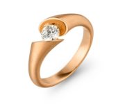 Roségouden ring Calla 0,40ct