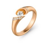 Roségouden ring Calla