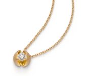 Geelgouden collier Calla