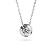 Witgouden collier Calla