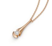 Roségouden collier Calla