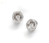 Witgouden oorstekers Liberte Arcana 0,50ct