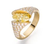 Geelgouden ring Calla markies 1,60ct