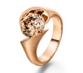 Roségouden ring Calla
