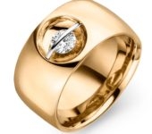 Geelgouden Liberté ring 0,20ct