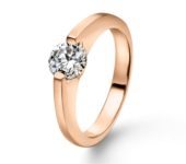 Roségouden ring Liberté 0,30ct