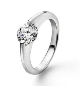 Platina ring Liberté 0,60ct