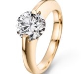 Geelgouden ring Liberté 1ct